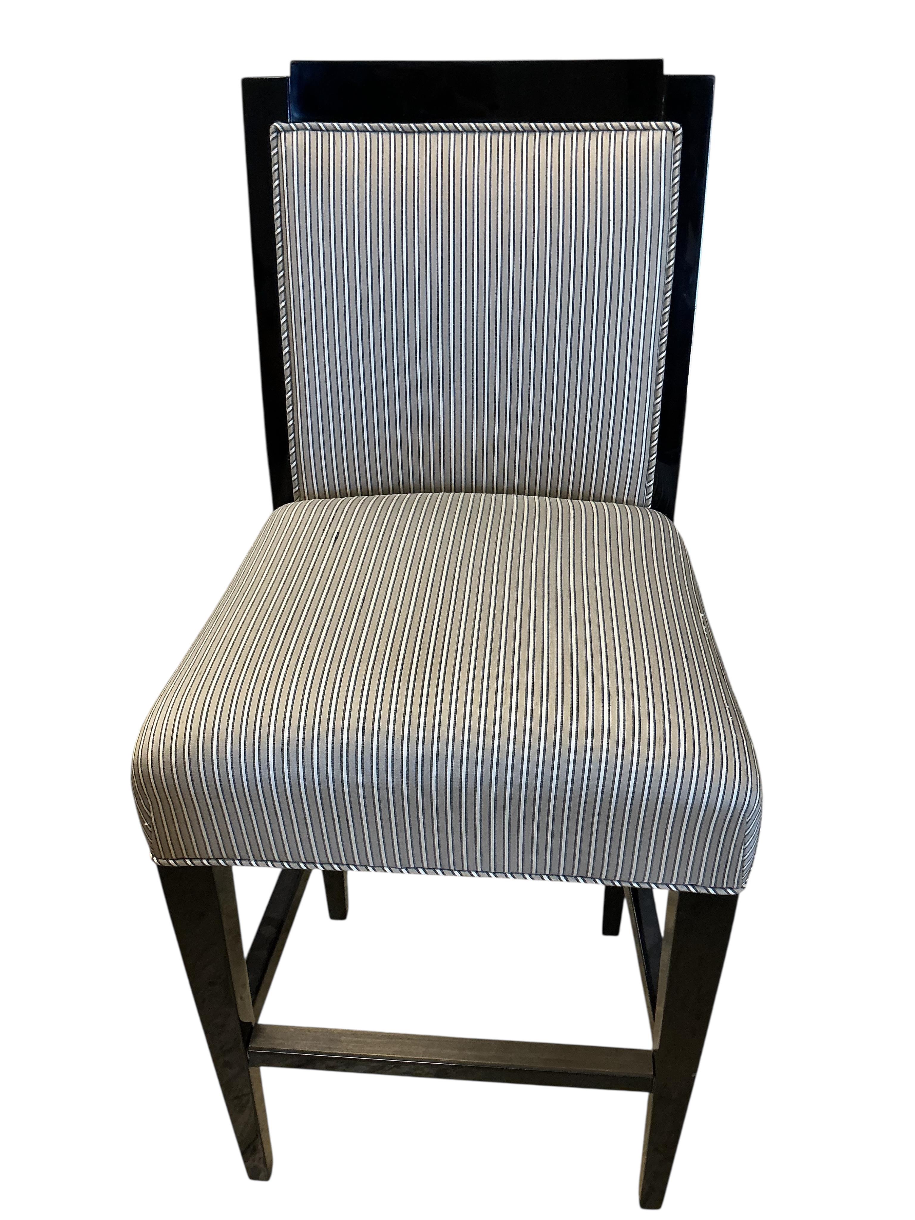 A pair of contemporary J. Robert Scott Rialto barstools, width 44cm, depth 39cm, height 103cm